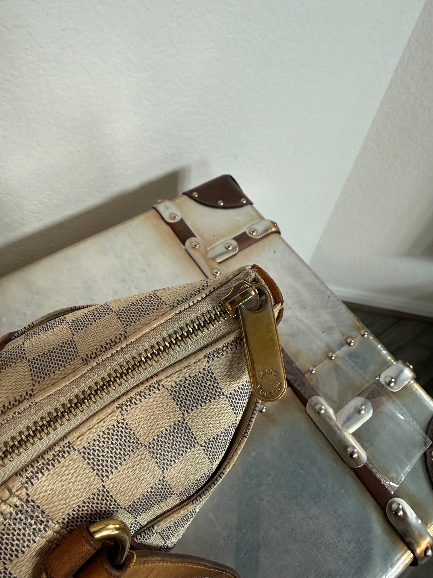 Pre-owned Authentic Louis Vuitton Totally PM Damier Azur Shoulder Bag