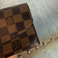 Pre-owned Authentic Louis Vuitton Portefeuille Emilie Damier Ebene Long Wallet