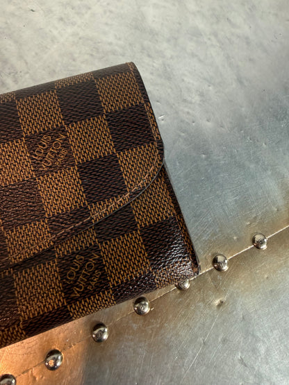 Pre-owned Authentic Louis Vuitton Portefeuille Emilie Damier Ebene Long Wallet