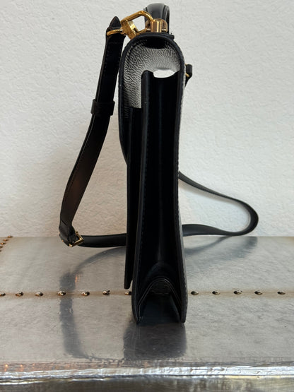 Pre-owned Authentic Louis Vuitton Monceau 28 Epi Black Shoulder / Crossbody Bag