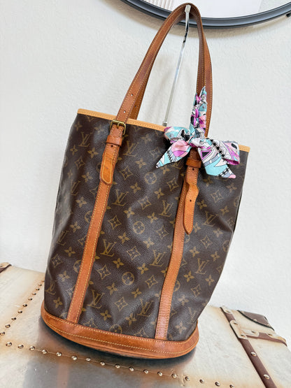 Pre-owned Authentic Louis Vuitton Bucket GM Monogram Shoulder Tote Bag