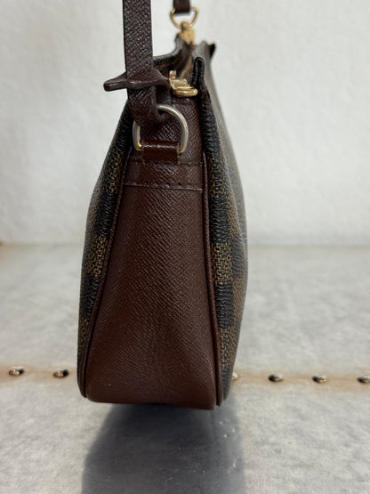 Pre-owned Authentic Louis Vuitton Damier Ebene Trousse Pochette Handbag
