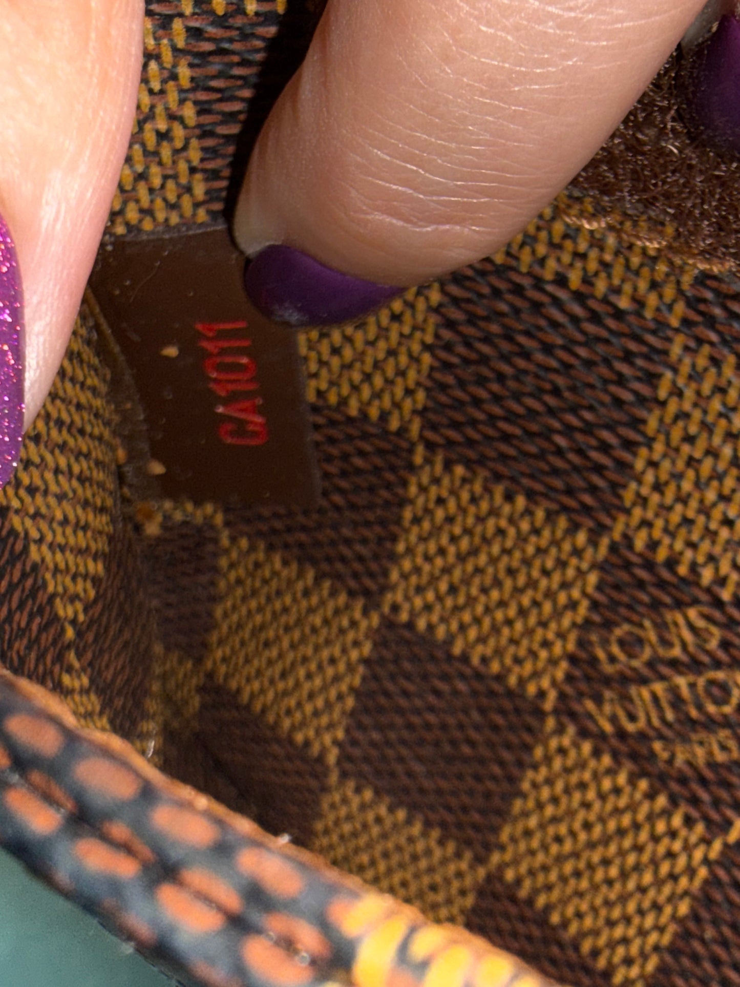Pre-owned Authentic Louis Vuitton Damier Ebene Geronimos Body Bag