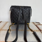 Pre-owned Authentic Chanel Vintage Caviar Square Backpack