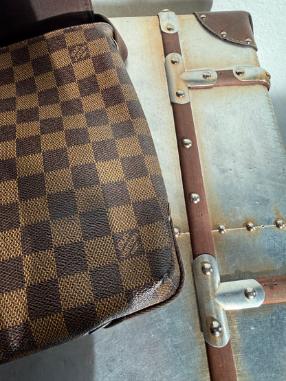 Pre-owned Authentic Brooklyn PM Damier Ebene Crossbody Bag