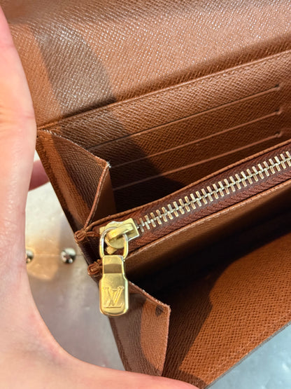 Pre-owned Authentic Louis Vuitton Portefeuille Sarah Monogram Long Wallet