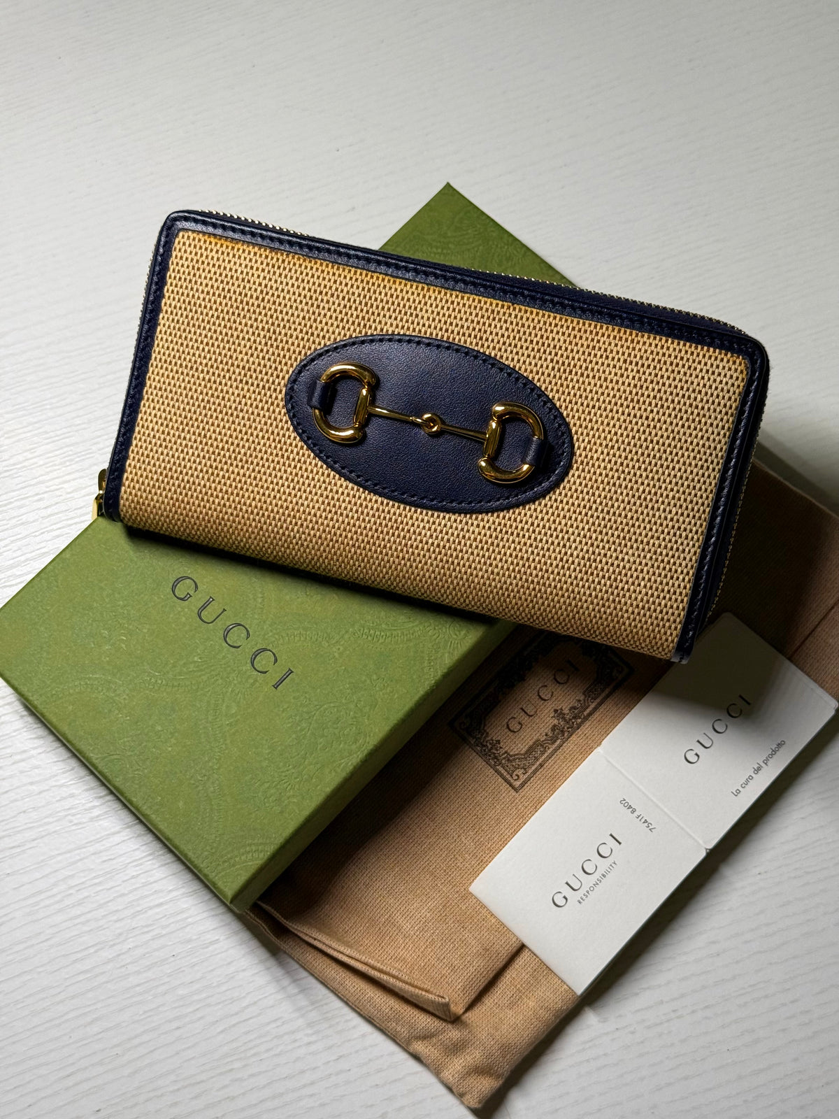 Gucci Horsebit 1955 Zip Around Wallet