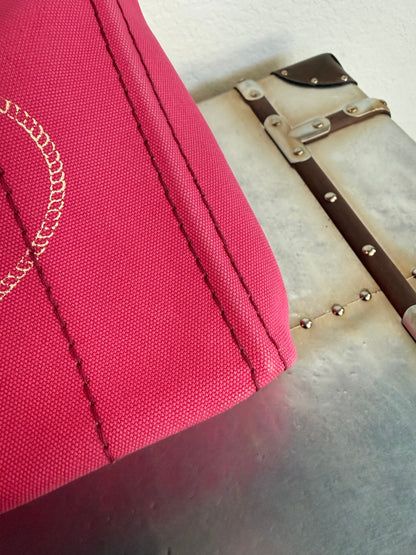 Pre-owned Authentic Prada Canapa Canvas Tote Bag