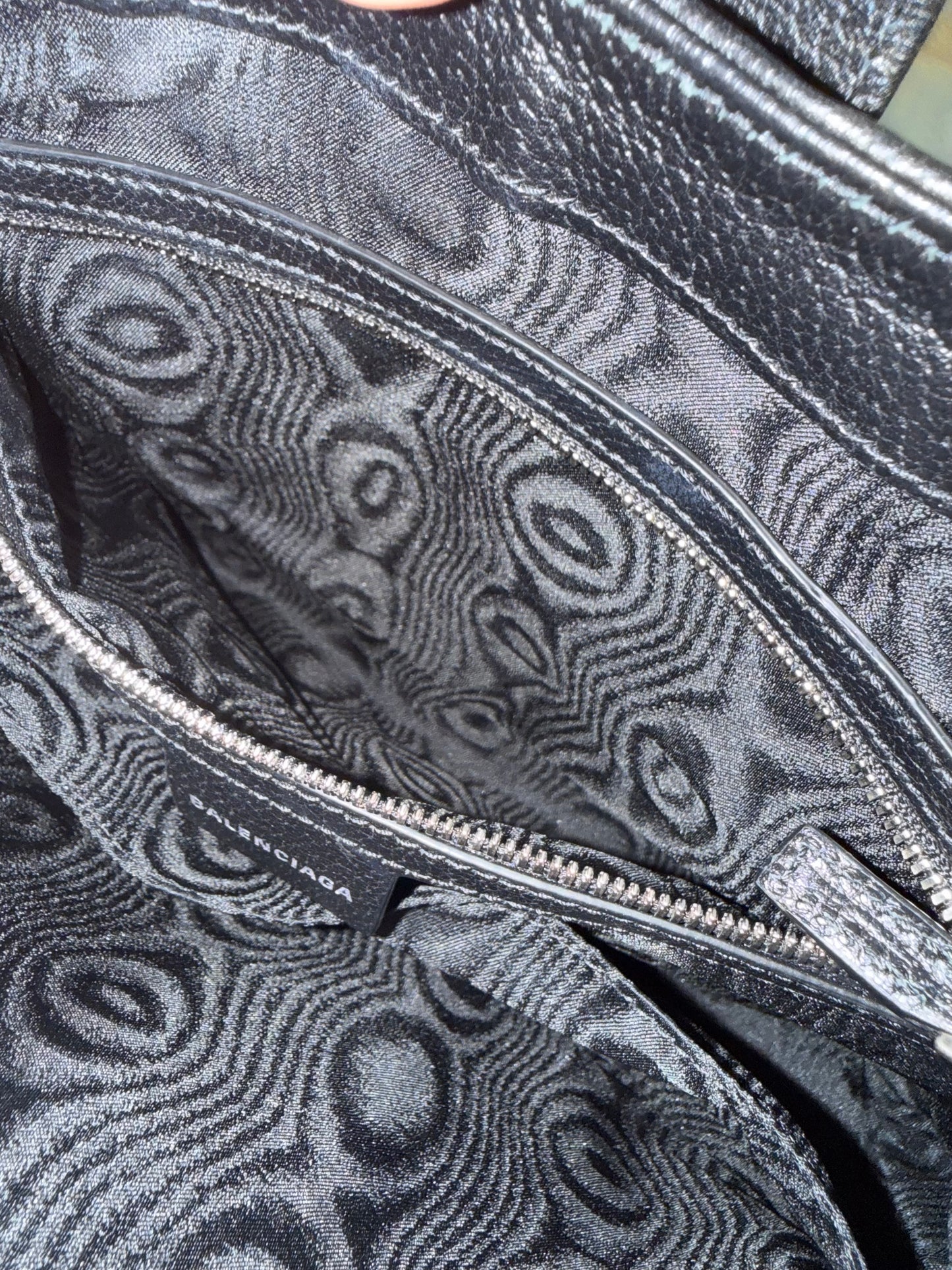 Balenciaga X Gucci BB Monogram Calfskin Web Small Jackie 1961 Hobo Black Bag