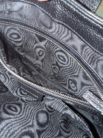 Balenciaga X Gucci BB Monogram Calfskin Web Small Jackie 1961 Hobo Black Bag
