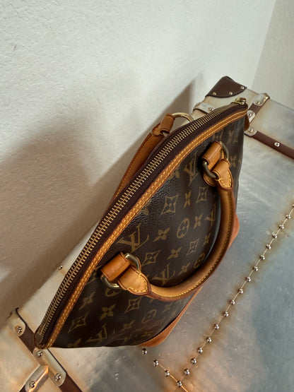 Pre-owned Authentic Louis Vuitton Lockit PM Monogram Handbag