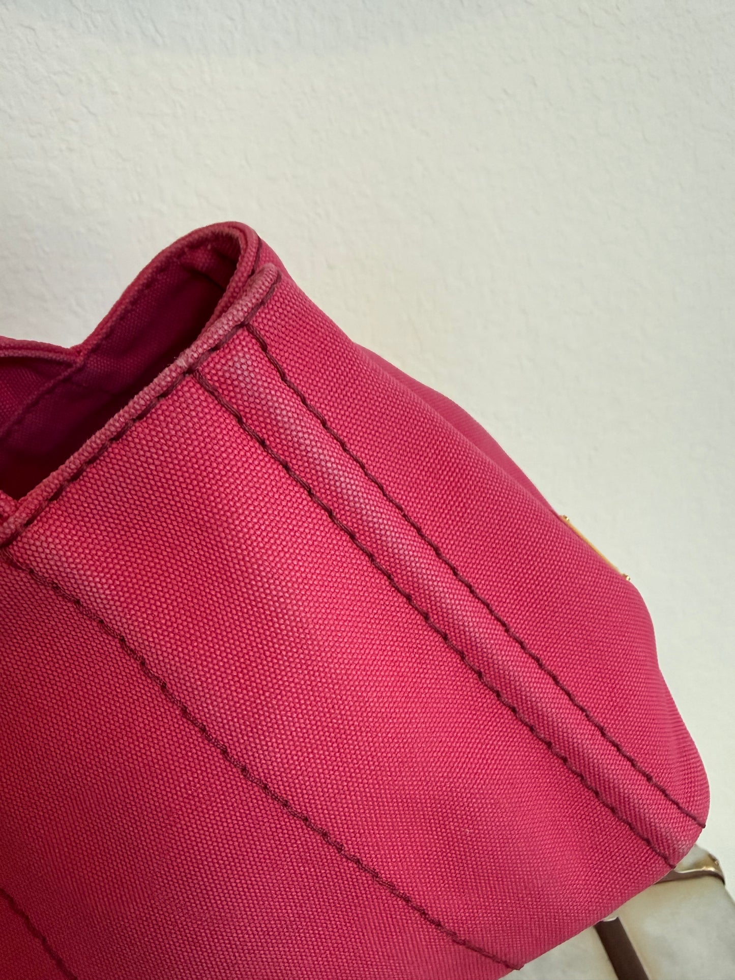 Pre-owned Authentic Prada Canapa Canvas Tote Bag