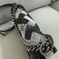 Pre-owned Authentic CHANEL Boy Medium Flap RARE Patent Sequin Shoulder Bag