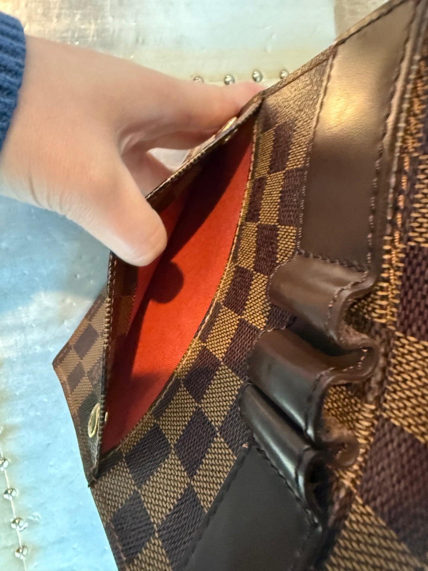 Pre-owned Louis Vuitton Portobello Damier Ebene Shoulder Bag