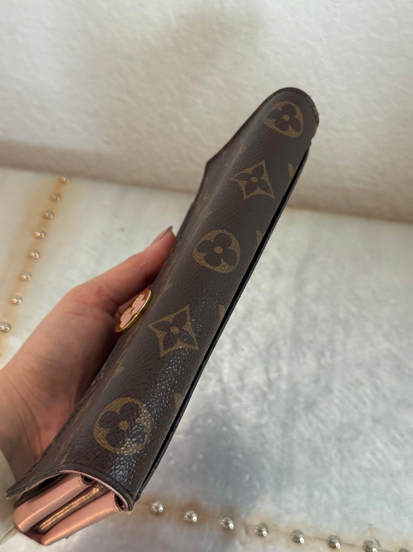 Pre-owned Authentic Louis Vuitton Flore Monogram Long Wallet