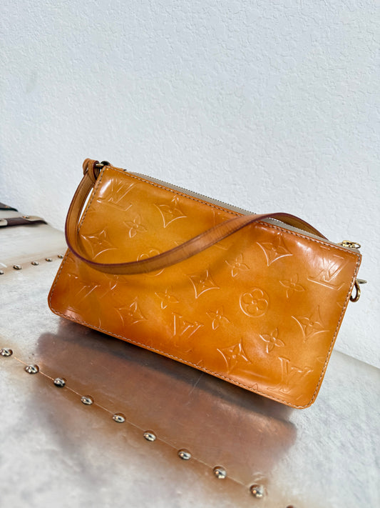 Pre-owned Authentic Louis Vuitton Vernis Lexington Pochette Handbag