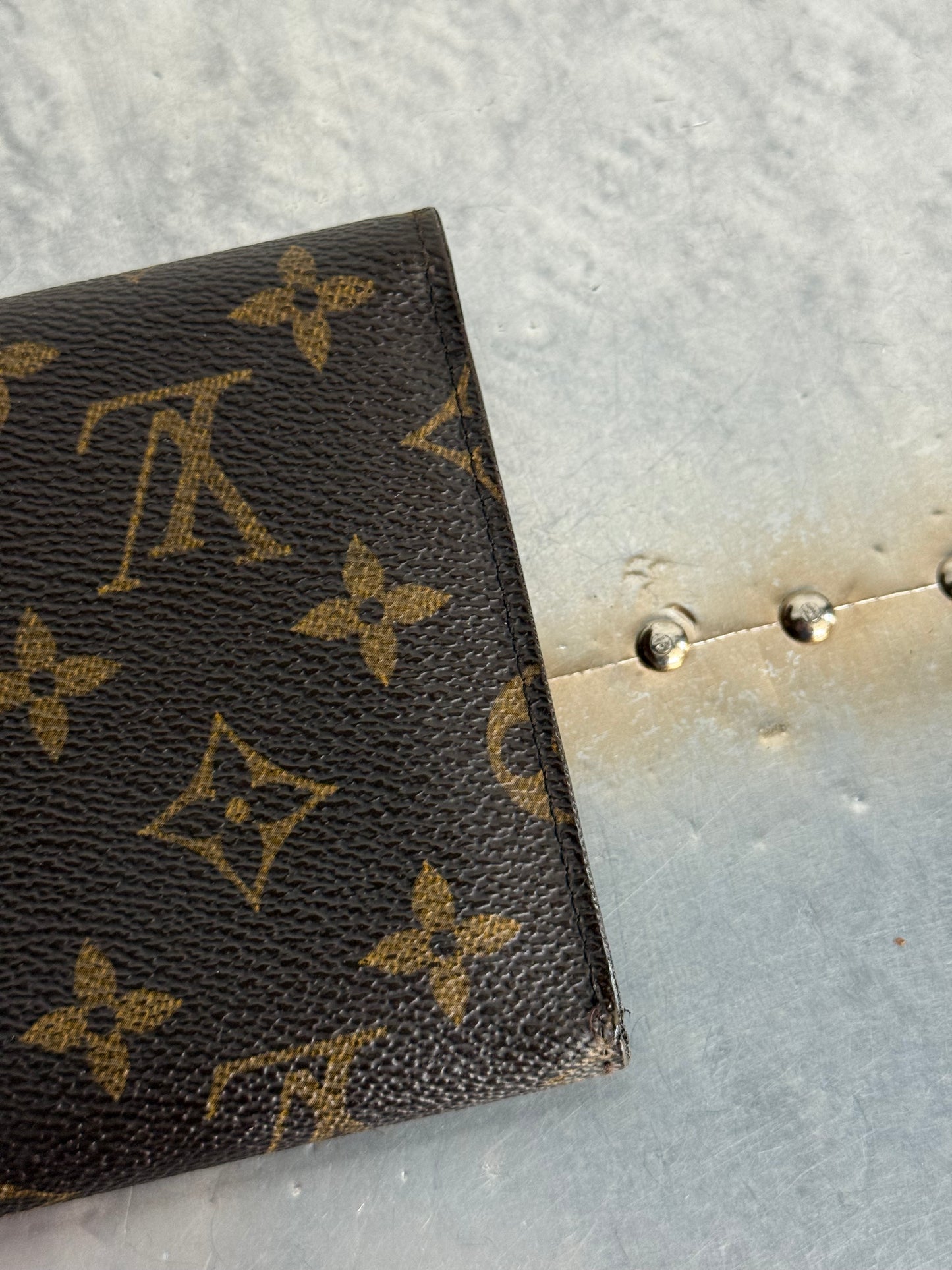 Pre-owned Authentic Louis Vuitton Porte Tresor Etui Papier Monogram Trifold Wallet