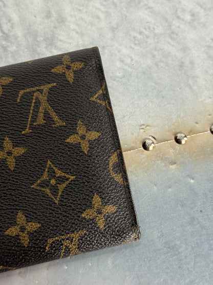 Pre-owned Authentic Louis Vuitton Porte Tresor Etui Papier Monogram Trifold Wallet