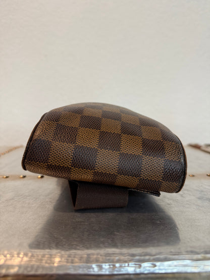 Pre-owned Authentic Louis Vuitton Damier Ebene Geronimos Body Bag