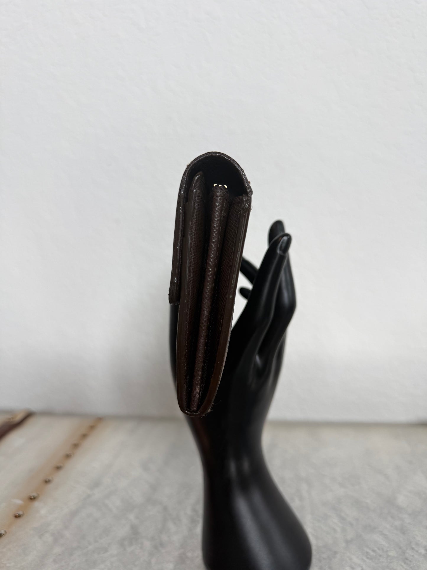 Pre-owned Authentic Louis Vuitton Portefeuille Sarah Damier Ebene Long Wallet