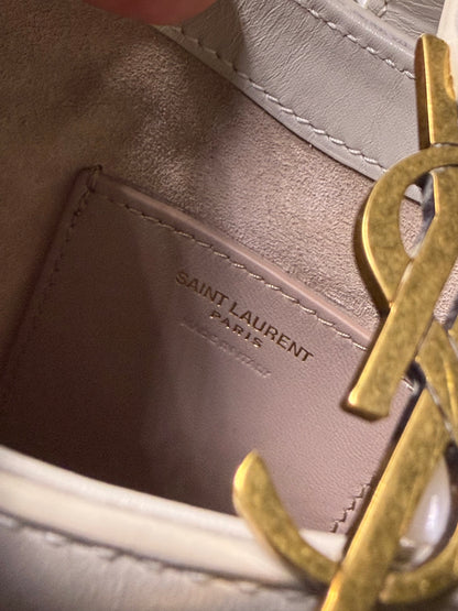 Saint Laurent Women's Mini Le 5 À 7 Vertical Leather Crossbody Bag
