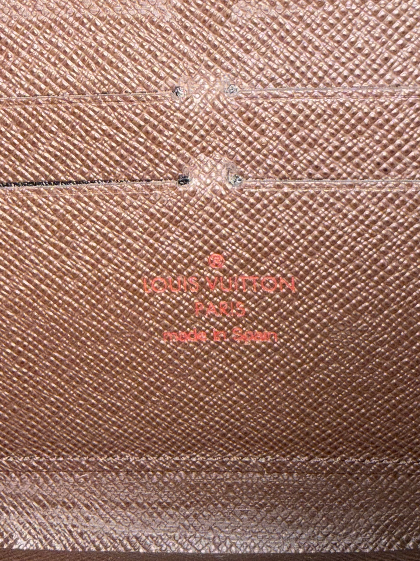Pre-owned Authentic Louis Vuitton Zippy Damier Ebene Long Wallet