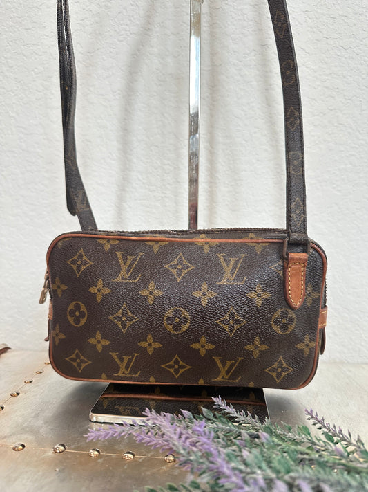 Pre-owned Authentic Louis Vuitton Marly Bandouliere Monogram Crossbody Bag