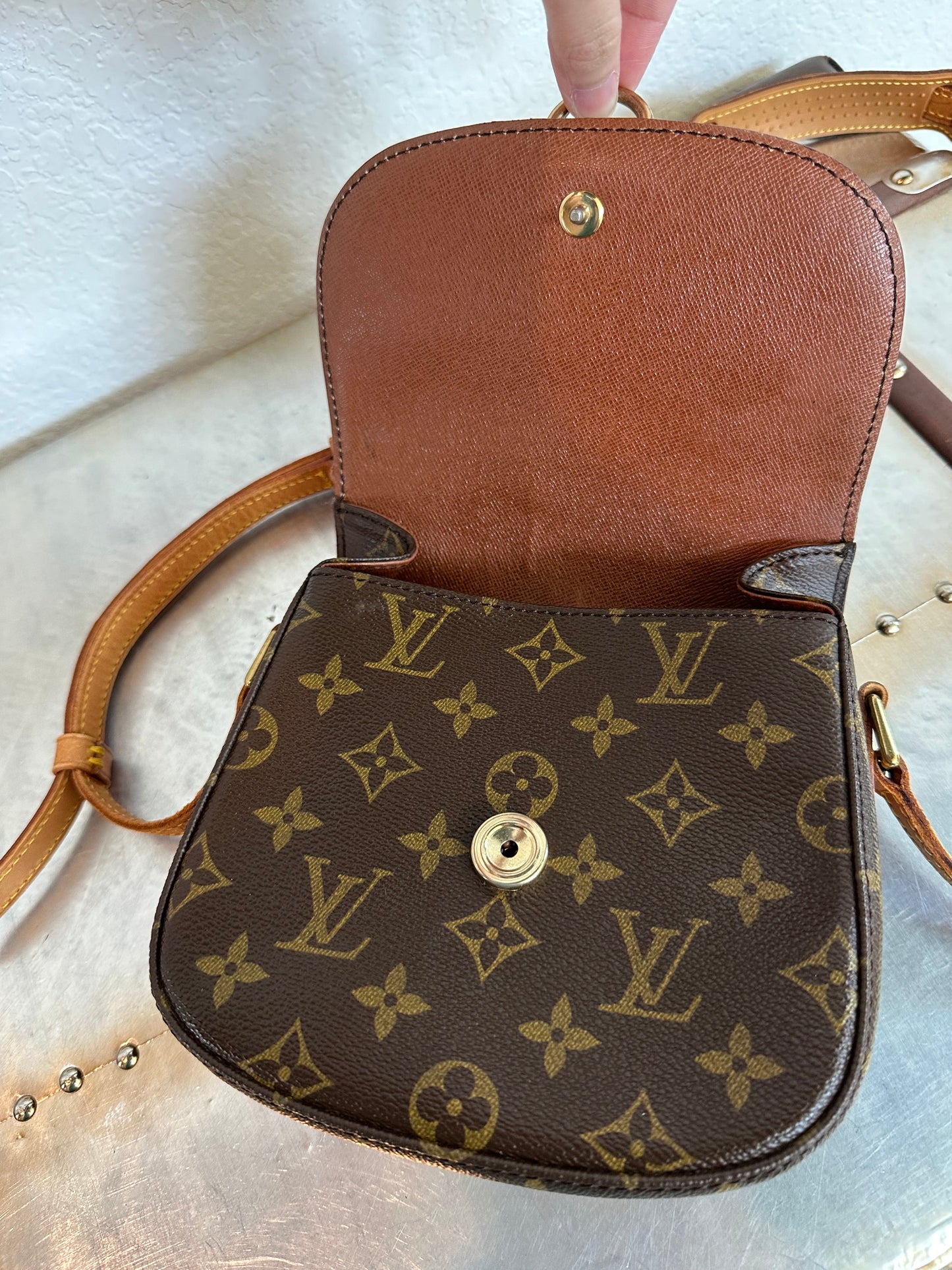 Pre-owned Authentic Louis Vuitton Saint Cloud PM Monogram Shoulder / Crossbody Bag