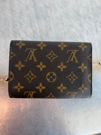 Pre-owned Authentic Louis Vuitton Porte Tresor Etui Papier Monogram Trifold Wallet
