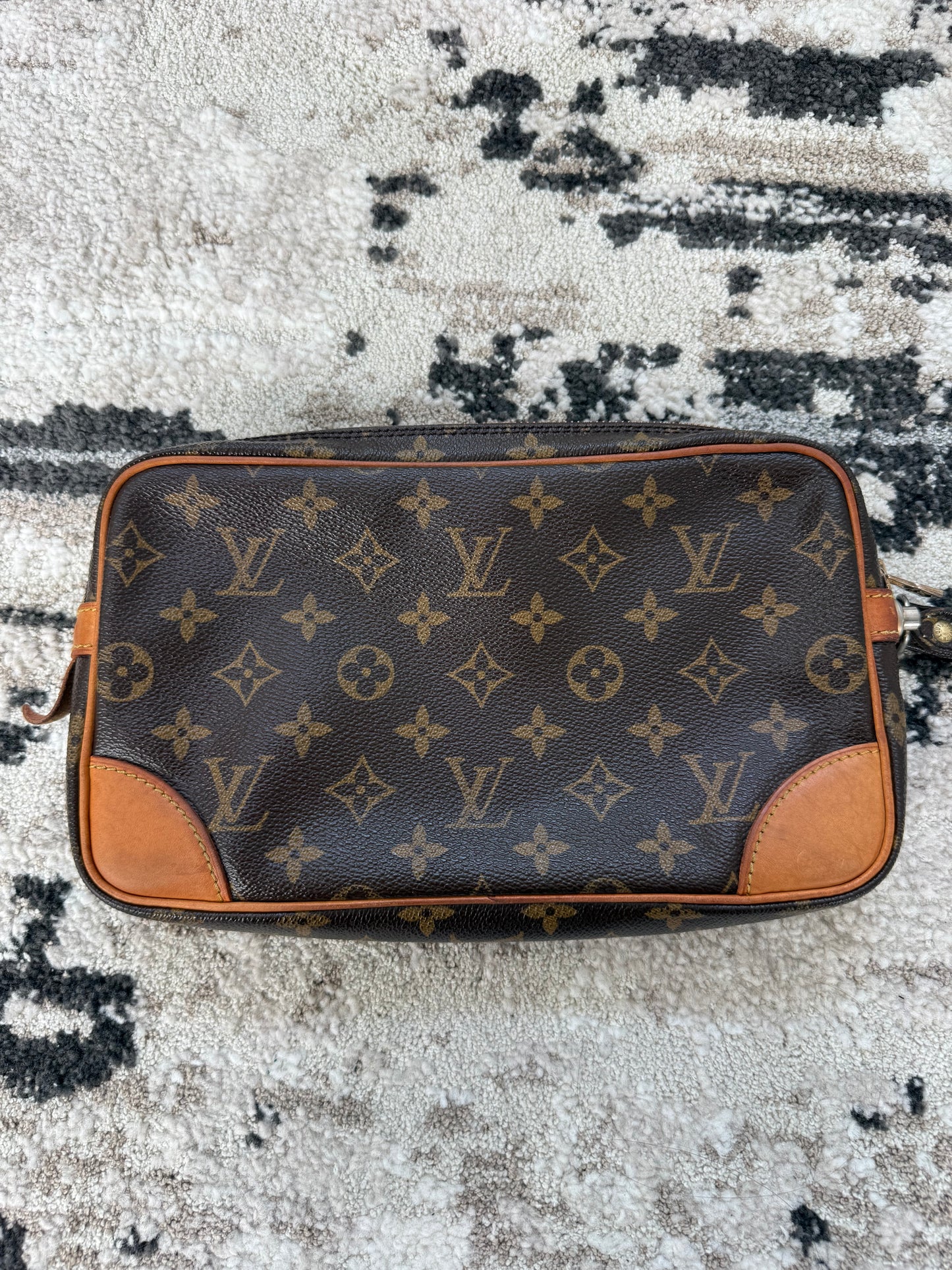 Pre-owned Authentic Louis Vuitton Marly Dragonne GM Monogram Clutch / Handbag