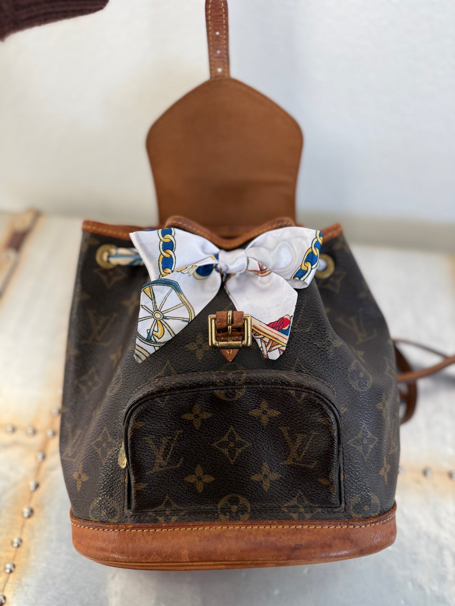 Pre-owned Authentic Louis Vuitton Montsouris Mini Monogram Backpack