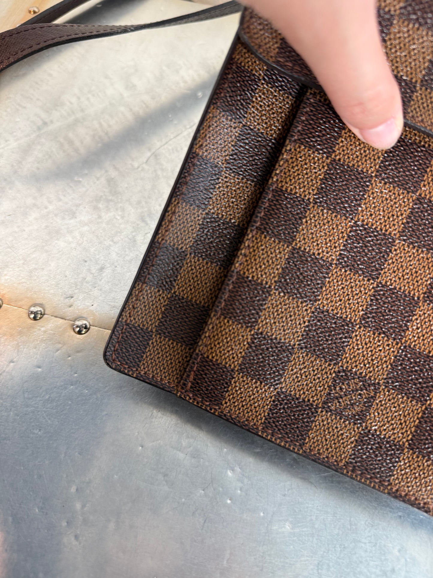 Pre-owned Authentic Louis Vuitton Pimlico Damier Ebene Shoulder / Crossbody Bag