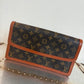 Pre-owned Authentic Louis Vuitton Monogram Dame Clutch Handbag