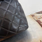 Pre-owned Authentic Chanel Vintage Caviar Square Backpack