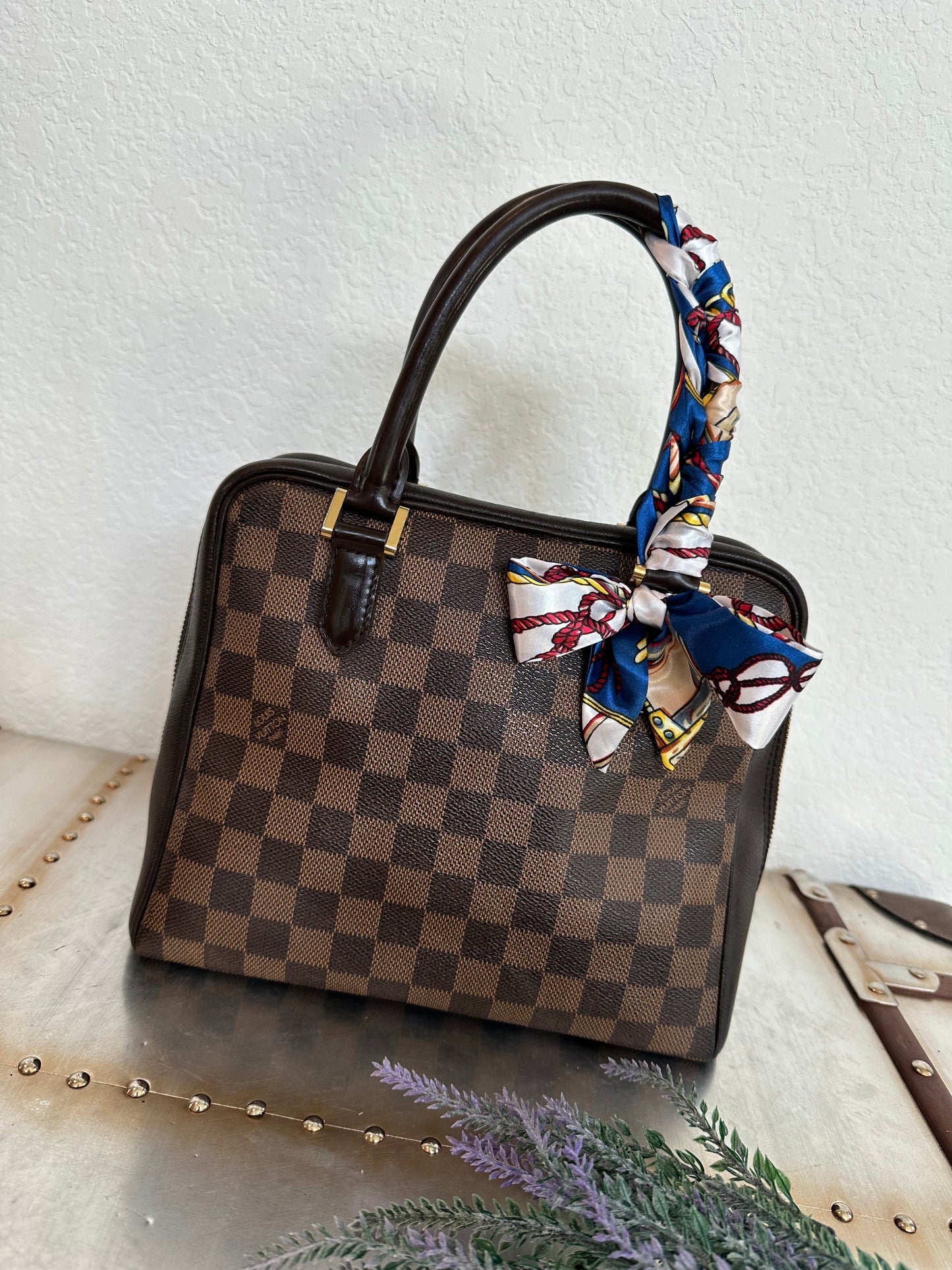 Pre-owned Authentic Louis Vuitton Brera Damier Ebene Handbag