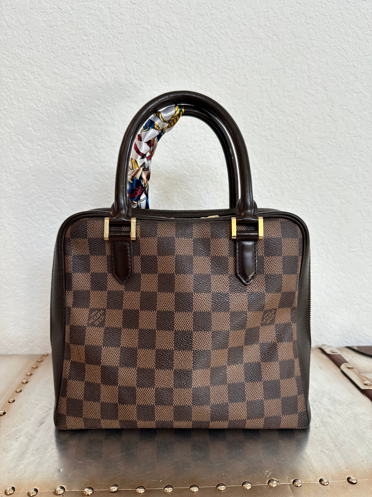 Pre-owned Authentic Louis Vuitton Brera Damier Ebene Handbag