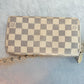 Pre-owned Authentic Louis Vuitton Damier Azur Zippy Long Wallet