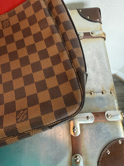 Pre-owned Authentic Bastille Damier Ebene Crossbody Bag