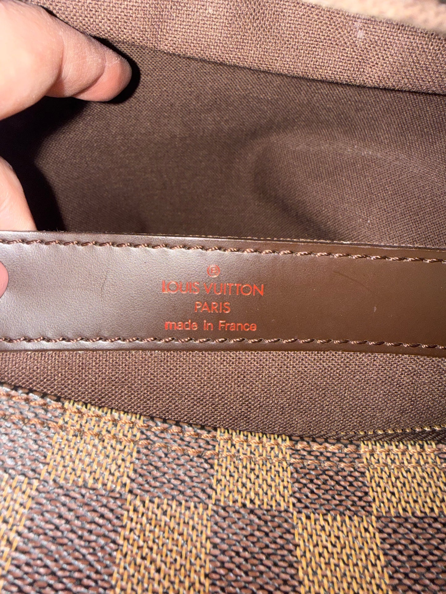 Pre-owned Authentic Louis Vuitton Naviglio Damier Ebene Crossbody Bag