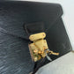 Pre-owned Authentic Louis Vuitton Sellier Dragonne Epi Black Clutch Bag