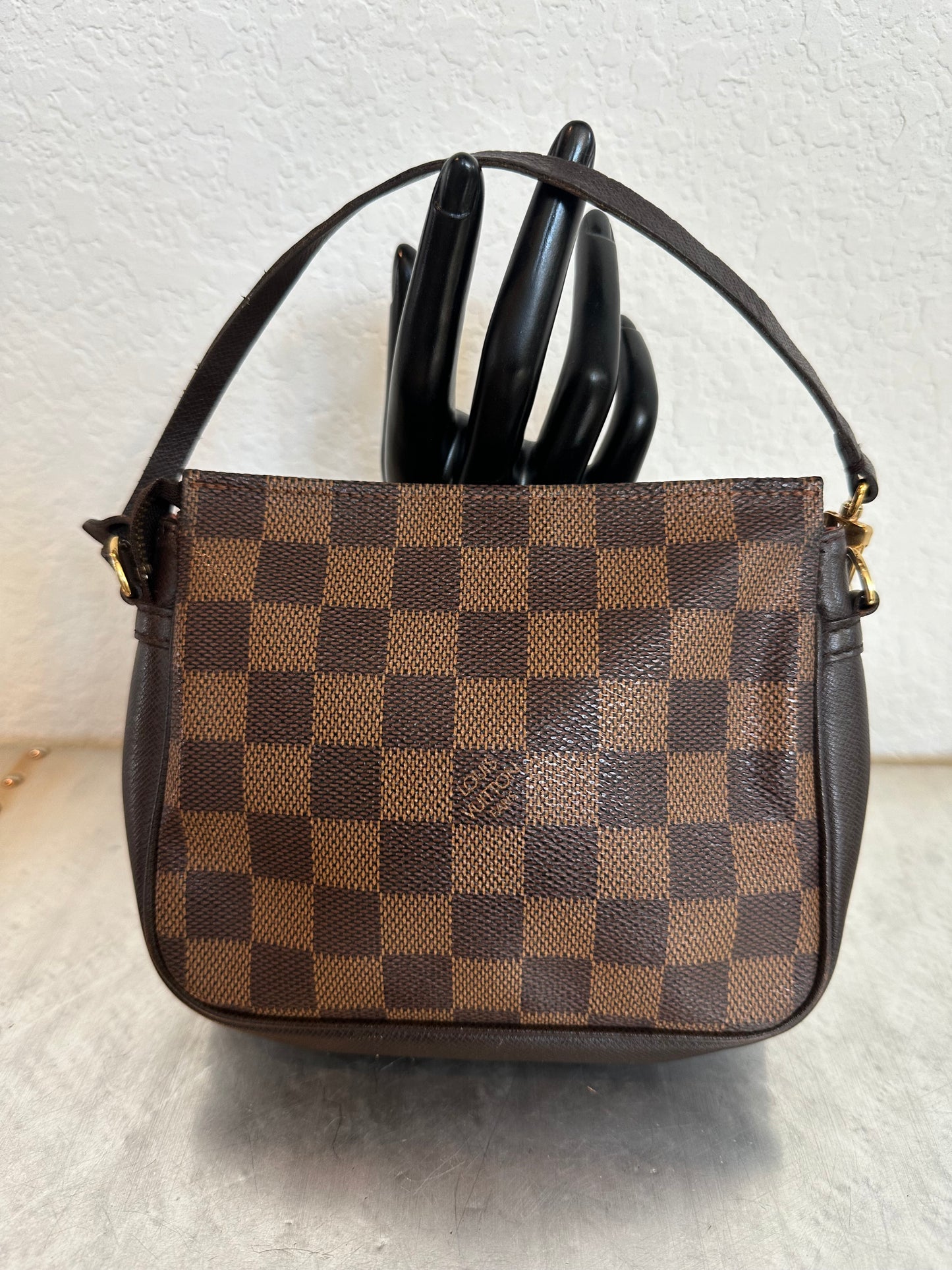 Pre-owned Authentic Louis Vuitton Damier Ebene Trousse Pochette Handbag