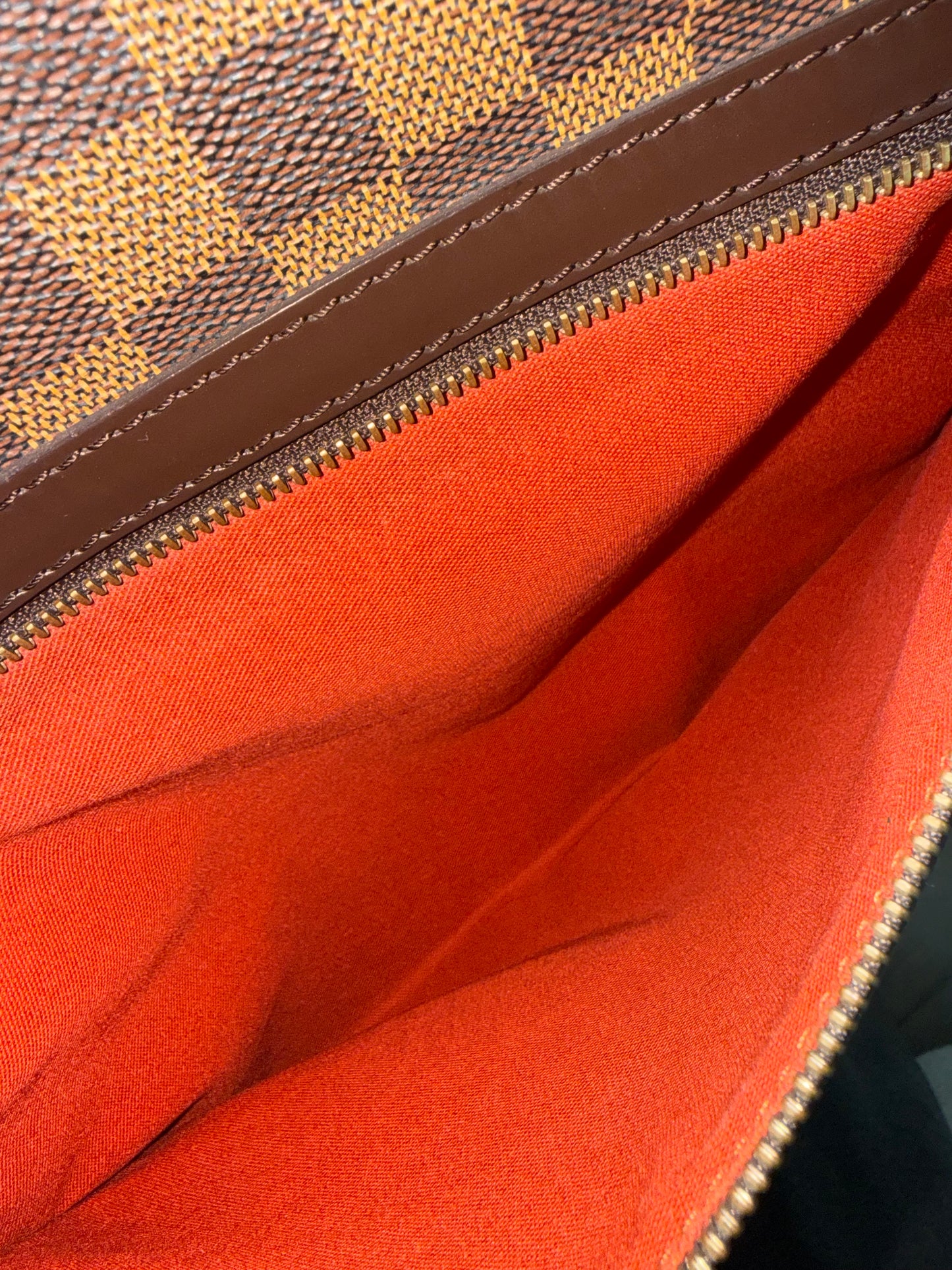 Pre-owned Authentic Bastille Damier Ebene Crossbody Bag