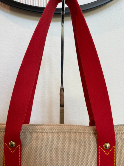 Pre-owned Louis Vuitton Antigua Cabas MM Canvas Shoulder Tote Bag