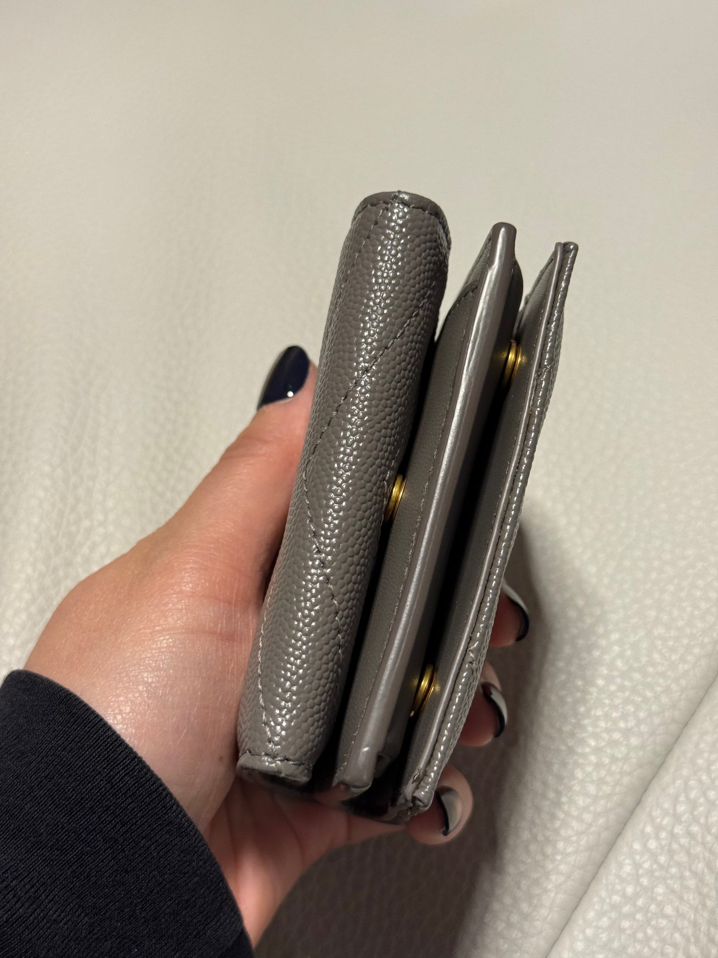 Yves Saint Laurent Cassandra Leather French Wallet