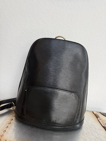 Pre-owned Authentic Louis Vuitton Gobelins Epi Black Backpack