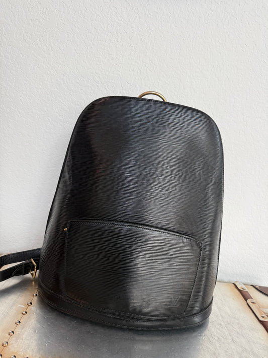 Pre-owned Authentic Louis Vuitton Gobelins Epi Black Backpack