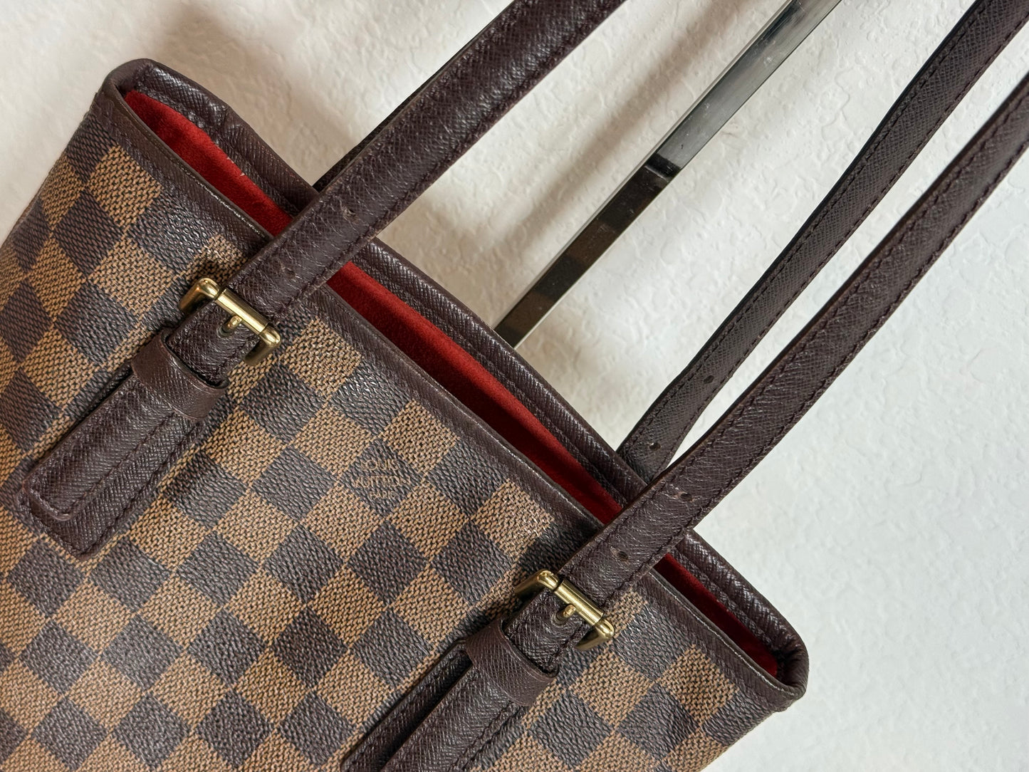 Pre-owned Authentic Louis Vuitton Bucket Damier Ebene Shoulder Bag