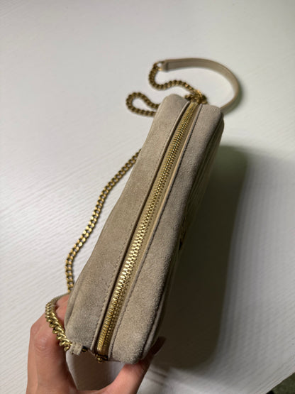Saint Laurent YSL Suede Matelasse Monogram Mini Lou Camera Crossbody Bag