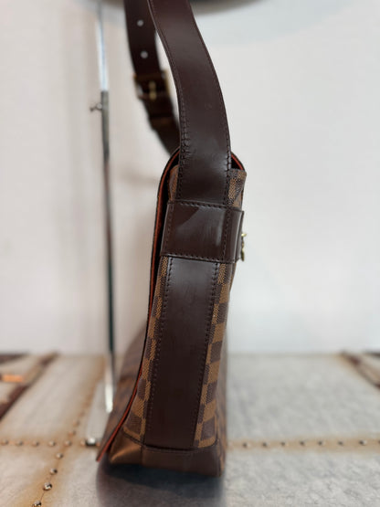 Pre-owned Authentic Bastille Damier Ebene Crossbody Bag