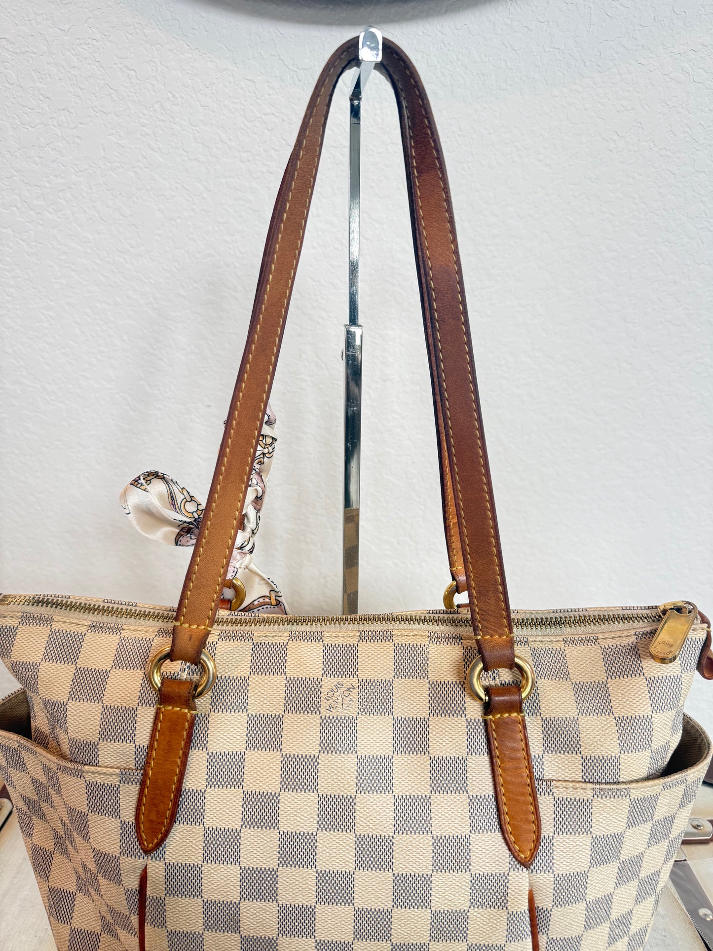 Pre-owned Authentic Louis Vuitton Totally PM Damier Azur Shoulder Bag